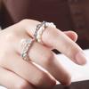 Tassel Chain Baroque Pearl Party Korean Style Women Rings Adjustable Open Ring Index Finger Ring