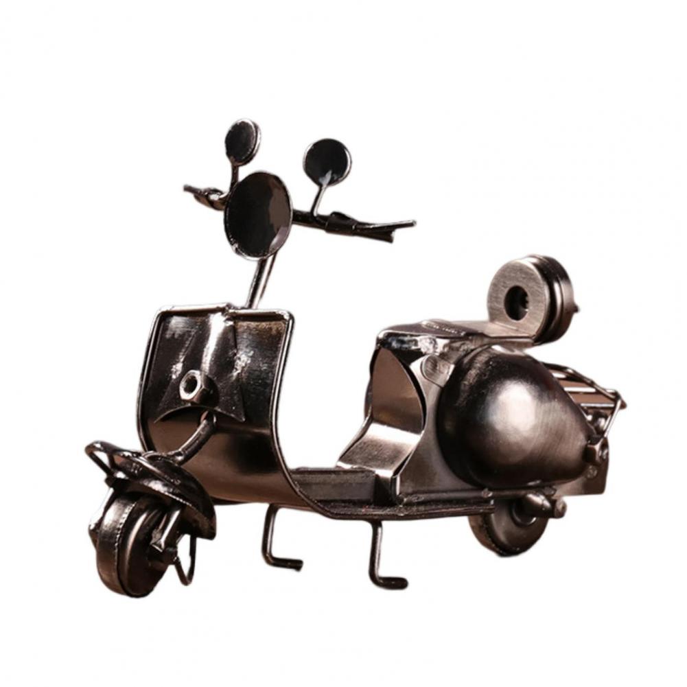 Motorcycle Figurine Iron Motorcycle Statue Retro Style Collectible Motorcycle Figurine Decoration Motorbike Prop Model
