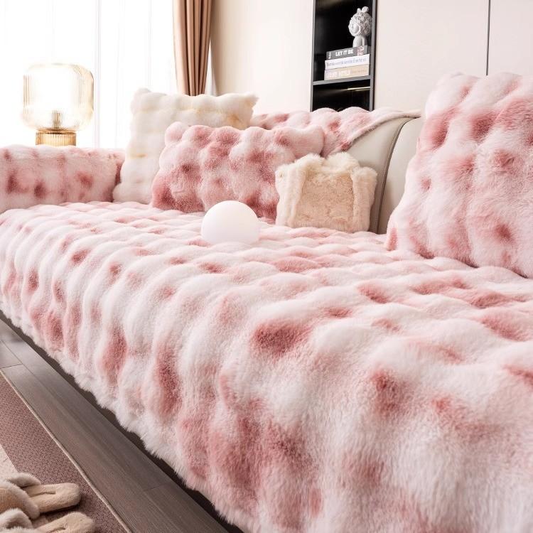 Зимнее утолщенное диванное полотенце для сохранения тепла, кроличий плюш, можно накрыть, чехол на подушку сиденья, чехол, всеохватывающее покрытие для спинки и подлокотников, тканевое одеяло