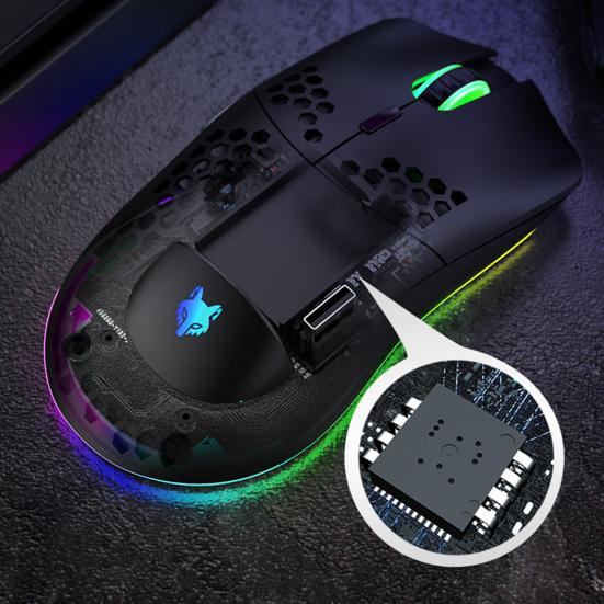 Игровая мышь XYH80, 7 кнопок, RGB-подсветка, сотовое исполнение, 2,4 ГГц беспроводная, чувствительная мышь