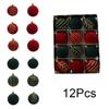 12pcs/box Christmas Tree Decoration Hanging Jujube Red Dark Green White