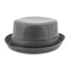 FAKE LEATHER PORKPIE HAT [polcadot] (JP, Alphabet, M, L, Gray)