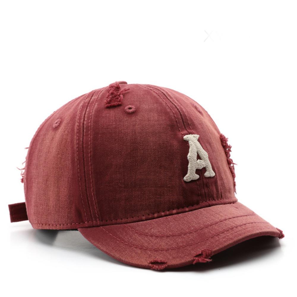 Embroidered Embroidery Letter Baseball Hat Retro Sun Hat Fashion Men Baseball Cap  Outdoor