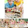 Wooden Simulation Ice Cream Shelf Children Puzzle Interactive Toy For Learning And Creative Play