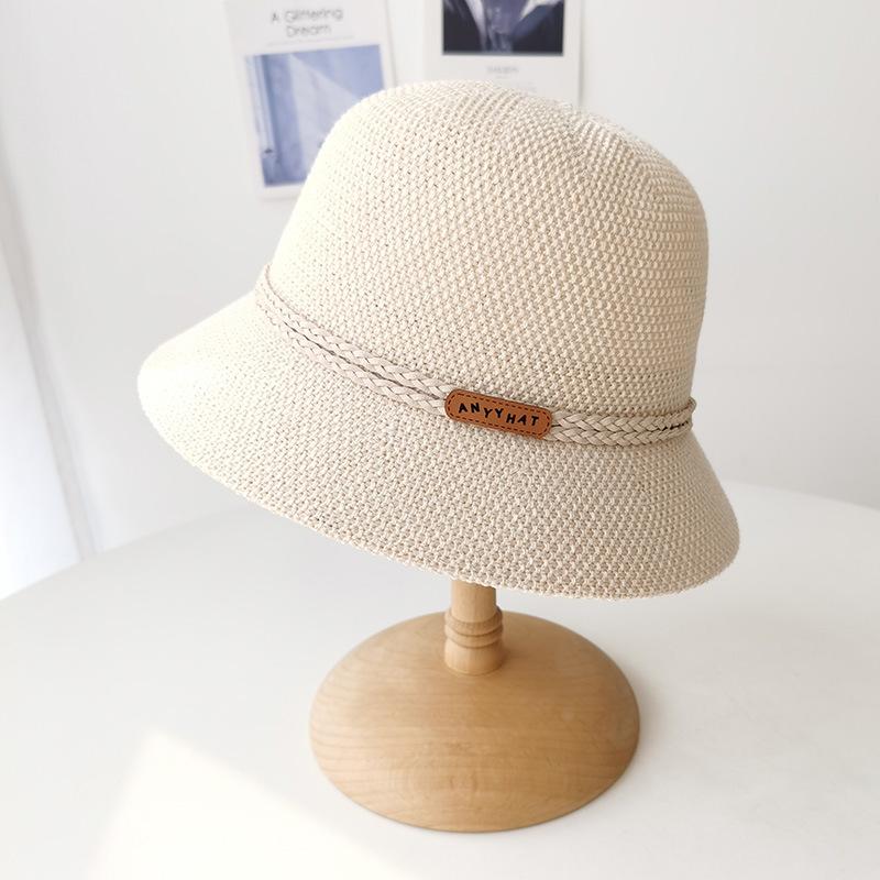 Twist Decorative Breathable Fisherman's Hat Children Spring and Summer Versatile Sunshade Basin Hat Leisure Travel Dome Hat