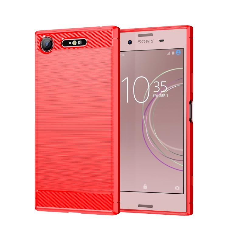 Чехол для телефона из ТПУ из углеродного волокна с матовой текстурой для Sony Xperia XZ1