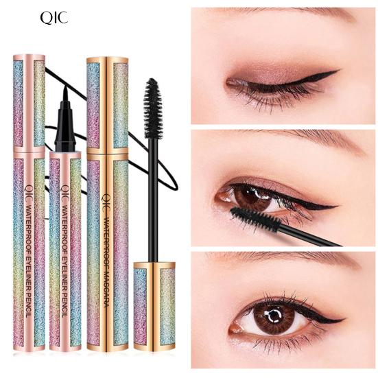 Водостойкая тушь для ресниц QIC «Звездное небо», набор ручек-подводок для глаз, устойчивая к поту, не размазывающаяся косметика