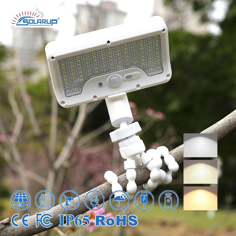 Solarup Solar Light Garden Bright Solar-light-ip65 Flood Sensor Solar Powered Led Outdoor Landscape Lights