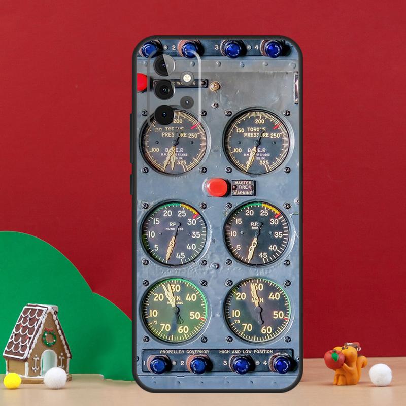 Aviation Aeroplane Pilot Cockpit Case For Samsung Galaxy A17 A06 A16 A56 A36 A54 A34 A14 A52 A32 A13 A23 A33 A53 A15 A35 A55
