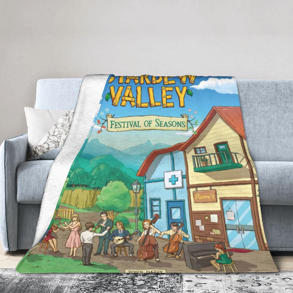 Фланелевые одеяла Stardew Valley Greenhouse Зимнее мягкое одеяло для детей и взрослых, для дивана, кресла, эстетичное покрывало, чехол для дивана