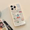 Подходит для чехла для мобильного телефона Apple 16 Promax Iphone15 Милый щенок сухого риса 14 Всесторонний 1316 Прозрачный