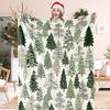 Christmas Tree Flannel Blanket Christmas Blanket Living Room Sofa Blanket Holiday Bedroom Bed Blanket Living Room Cute Blanket