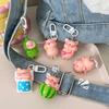 Cute Funny Three-Dimensional Piggy Keychain Kawaii Pig Animal Shaped Keyring Bag Mobile Phone Pendant Decoration Accessories