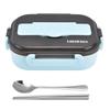 1L Bento Box 304 Stainless Steel Compartment Leak Proof Portable Thermal Lunch Box with Chopsticks