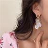 Серьги-кисточки из белых ракушек с серебряными иглами - Стильные праздничные пусеты высокого класса