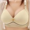 Non-magnetic Thin Cup Glossy Fat Mm Bra Large Size No Underwire Comfortable Breathable Gathered Women's Underwear