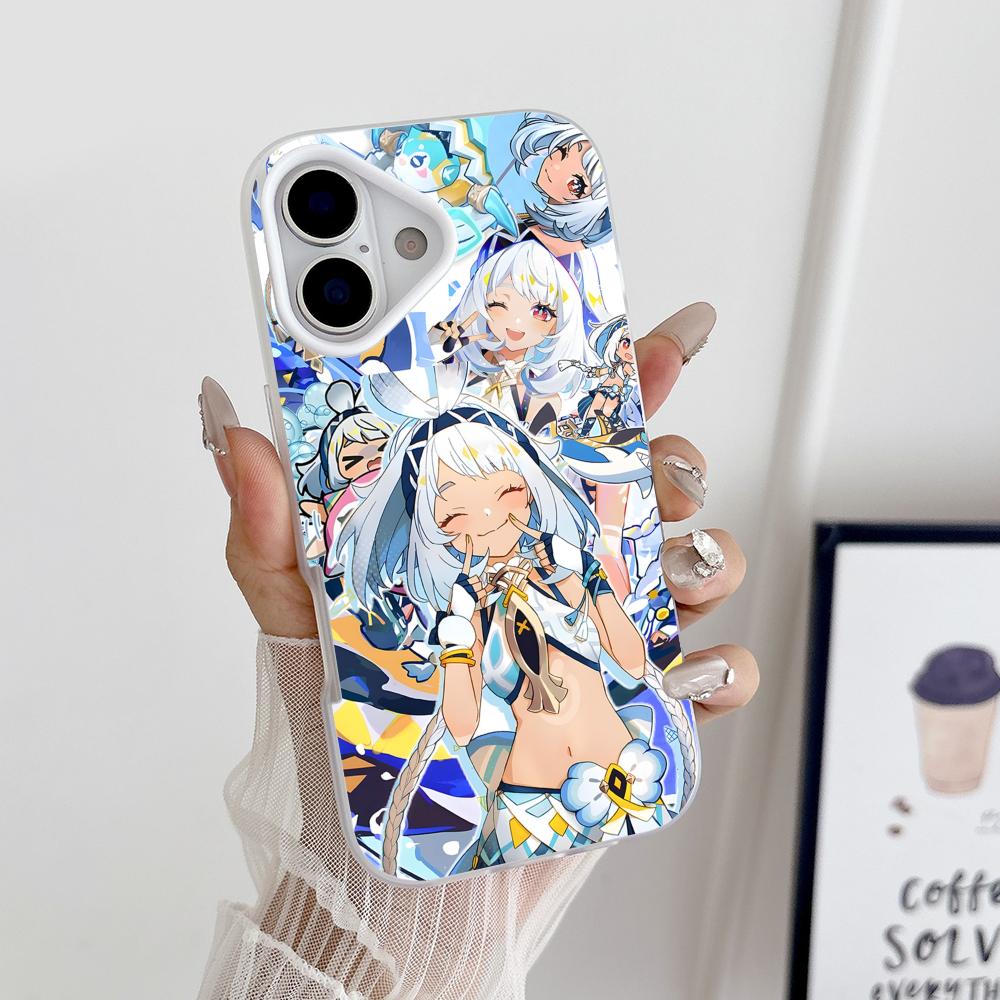 Game GI Mualani Jelly Double layer White Mobile Phone Case for iPhone 17 16 15 14 13 12 11 Air Pro Max Plus Protective