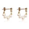 MOUP Pearl Silver Heart Comes with Exclusive Jewelry Box Earrings, Pearl, Zirconia, 925, Hypoallergenic, Women's Earrings, Motif, Present, Gift,