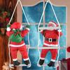 New Cute Window Decor Party Ornament Climb Ladder Doll Santa Claus Xmas Ornaments