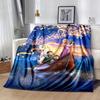 1pc Rapunzel Printing Blanket - Soft, All-Season Throw for Living Room, Bedroom,Personalized Gift with Adorable Cartoon Design