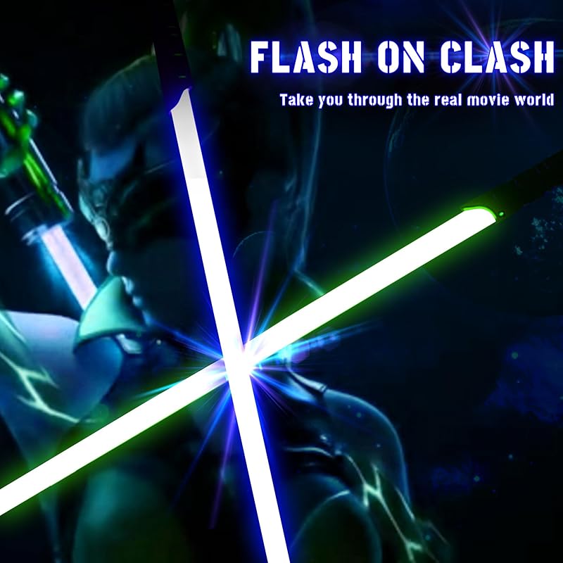 YDDSABER Lightsaber LED Blade Metal Hilt Force FX Sound Effects Equipped with Sensor Rechargeable Light Up Sword (Black Hilt Blue Blade)