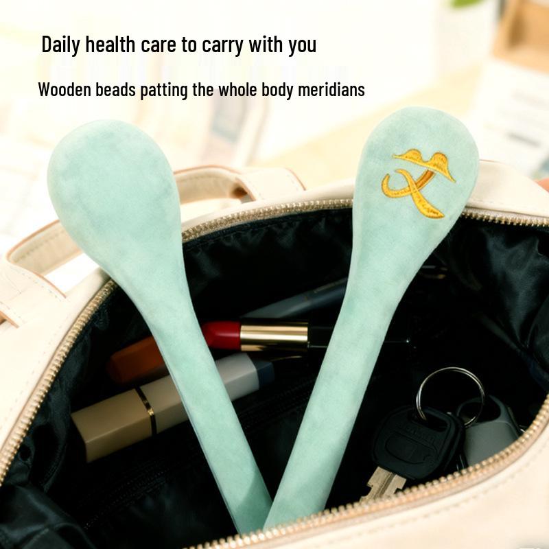 Деревянная многофункциональная меридианная массажная палка для постукивания по спине и телу