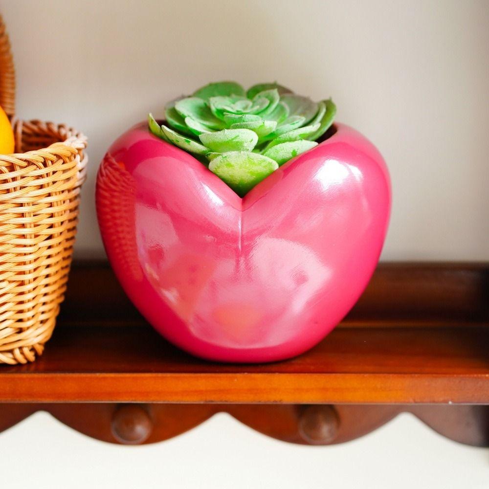 3D Heart Pencil Organizer Creative Desktop Storage Box Kawaii Makeup Brush Holder Desktop Crafts
