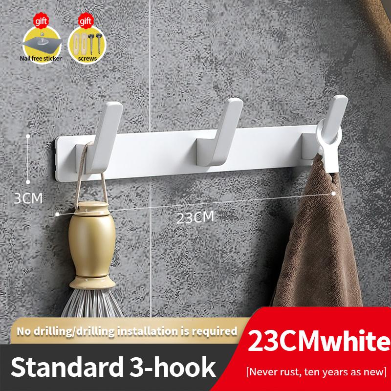 YUNJIEYA Черно-белые Дверные Крючки Крючок Для Одежды Вешалка Полка Органайзер Полка Для Хранения Душевая Стена Вешалка Кухня Аксессуары Для Ванной Комнаты