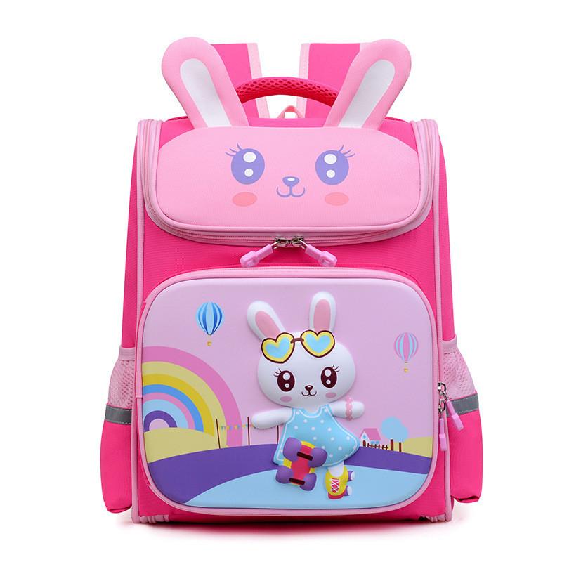 Adorable Cartoon Kids Backpack Large Capacity Spine Protection For Boys And Girls