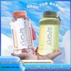Спортивная бутылка для воды большой емкости для улицы - Устойчивая к высоким температурам и падениям, Портативная, Прозрачный пластик