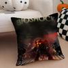 game scifi BBioshock IInfinite Cushion Cover Throw Pillow Cover Hidden Button Durable Polyester Chair Cushion