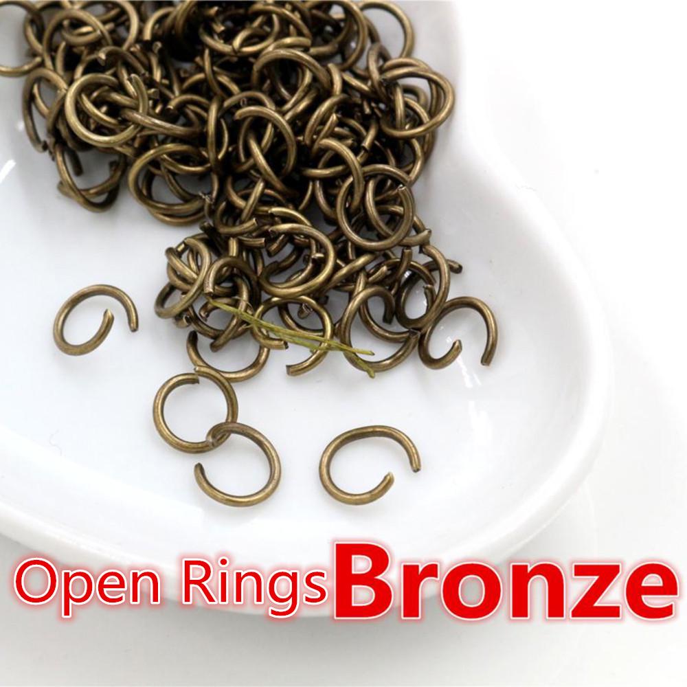 200 шт. гальванизированных железных соединительных колец (3-10mm) для изготовления ювелирных изделий своими руками