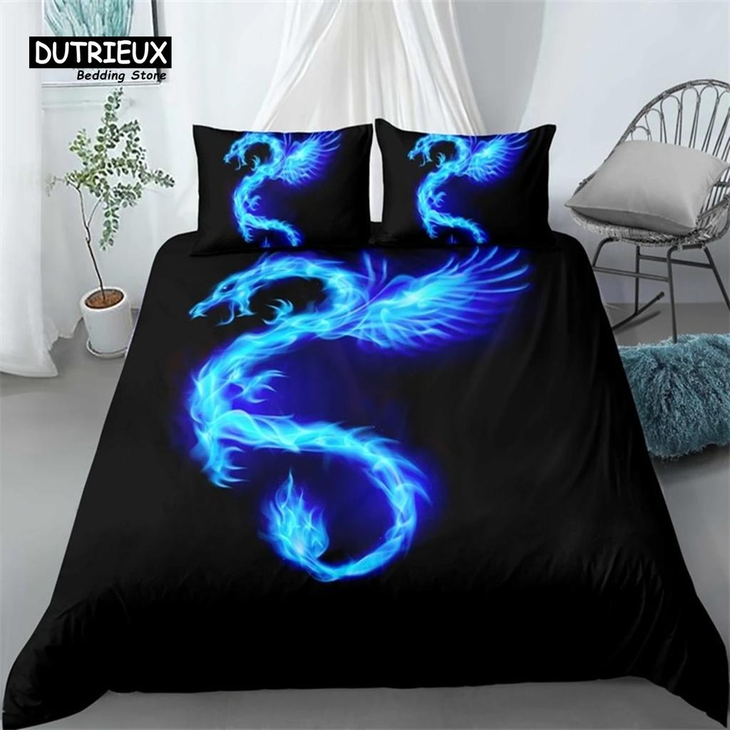Flaming Phoenix Duvet Cover Full Queen Phoenix Nirvana Fired Volcano Bedding Set Microfiber Comforter Cover For Teen Adult Decor