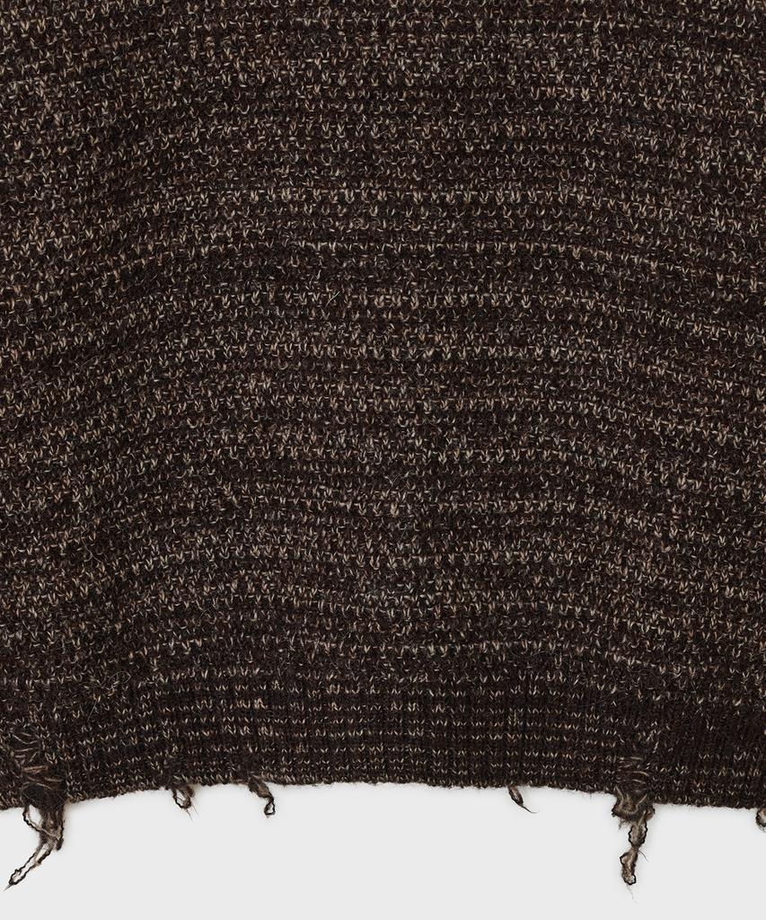 Свитер с круглым вырезом Bellie Scarf - Меланж Коричневый