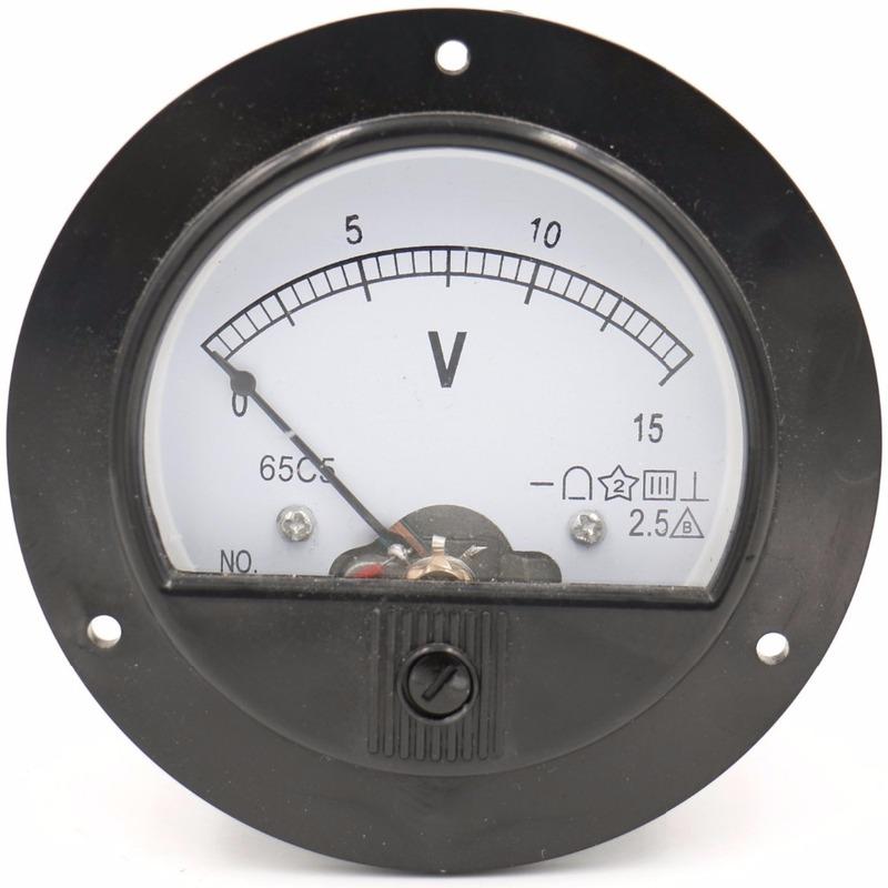 65C5 DC 3V 5V 10V 15V 30V 50V 75V 100V 150V 250V 300V Round Panel Meter Gauge Current Analogue Analog Ammeter Diameter 90MM