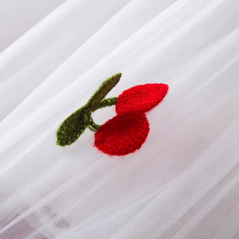 Платье для девочек, лето 2024, летнее платье в горошек с мультяшным принтом для маленьких девочек, сетчатая юбка, пышные тюлевые платья принцессы с крылышками