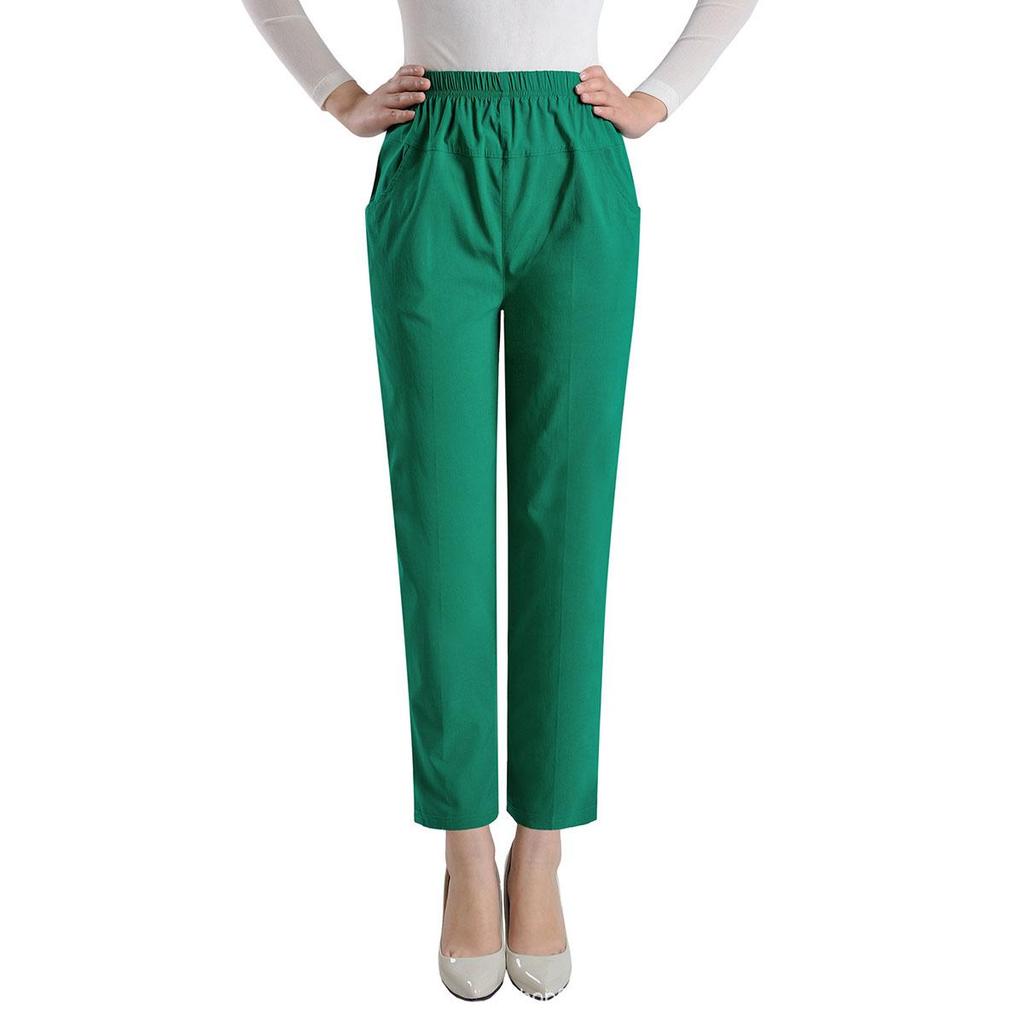 Middle-aged and Elderly Women's Pants Summer Thin High-waisted Loose Casual Stretch Women's Pants