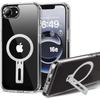 Protective Case - BOOLING - for iPhone 16e - Shockproof Silicone - Magnetic Stand - Transparent