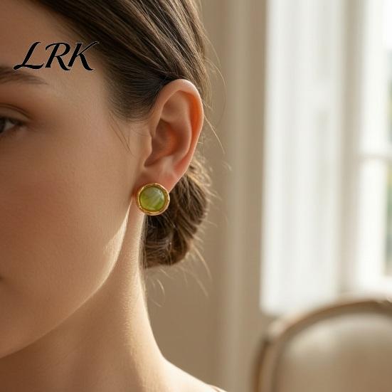 Серьги-гвоздики из смолы в мягких тонах, 1 пара, серьги-гвоздики с драгоценными камнями для женщин, круглые серьги-подвески с натуральным краем из золотистой стали, плоская задняя часть из нержавеющей стали