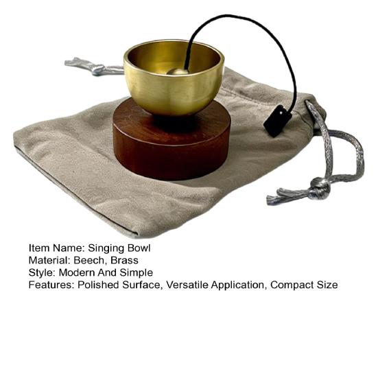 Мини-набор поющих чаш Прост в использовании Медная медитационная звуковая чаша Йога Медитация Расслабление Снятие стресса Чакра-исцеляющая чаша Портативный духовный подарок