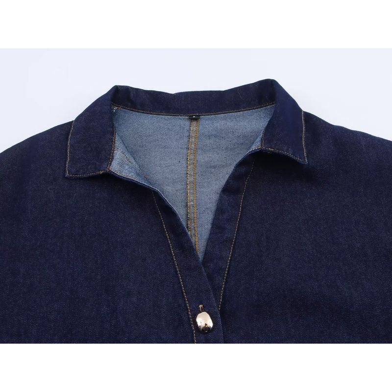 Kaslead New Women clothes Western Style Fashion Short sleeve Demin shirt Trousers 4083231 4083232