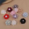 Camellia Pearl Mesh Fabric Flower for Jewelry and Clothing Accessories DIY Corsage