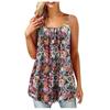 Women's Fashion Casual Vest Sleeveless Bohemian Print Loose Tank Large Top
