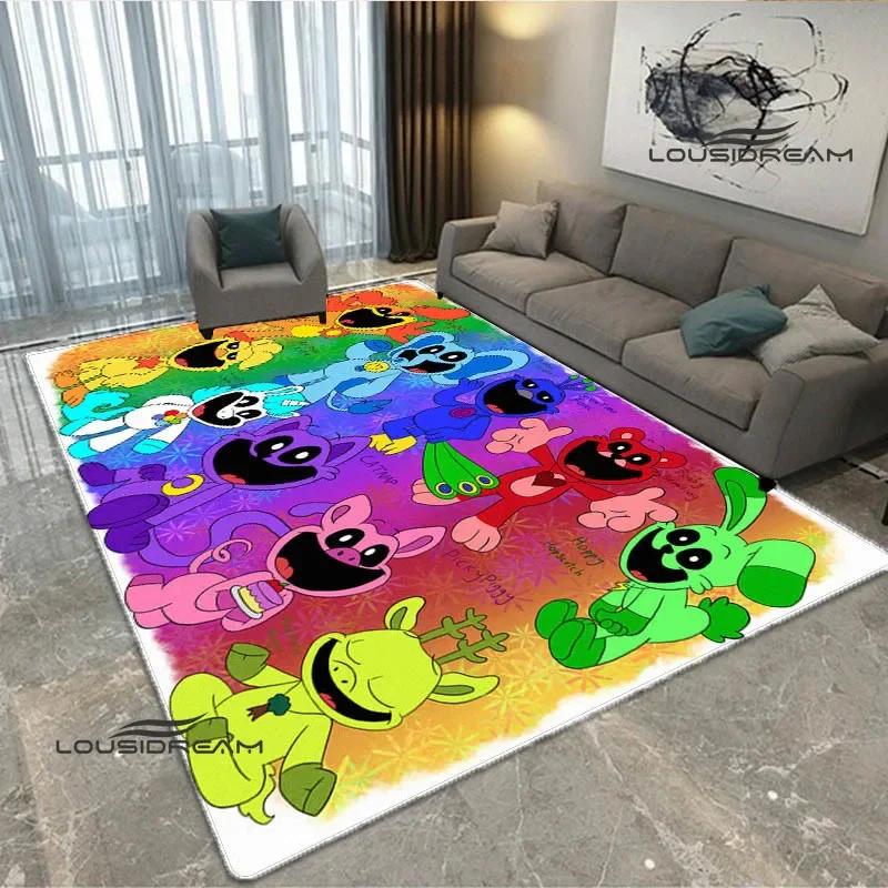 S-smiling critters Cartoon print carpet Non -slip carpet Yoga mat door mat photography props kitchen mat area rug birthday gift