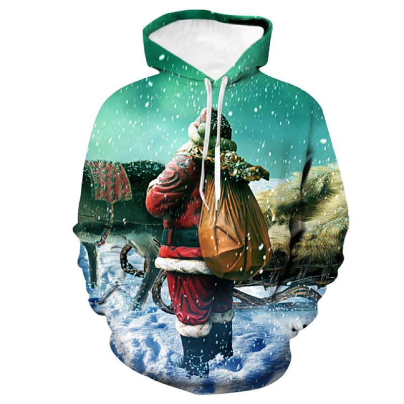 Unisex Christmas Sweatshirt 3D Print Funny Xmas Pullover Men's Hoodie Men Spring Autumn Fashion Casual Jacke Hooded Clothing