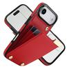 For iPhone Air Case TPU + PU Leather Hardware Decor Phone Cover with Card Holder