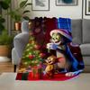 "Tom & Jerry Christmas Adventure: Festive Fun for Kids!"Blanket Flannel Throw Blanket for Sofa, Bed, Travel, Camping, Office