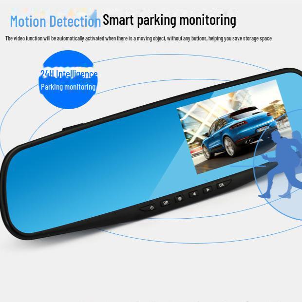 3,5-дюймовый двухобъективный зеркальный видеорегистратор заднего вида с функцией циклической записи