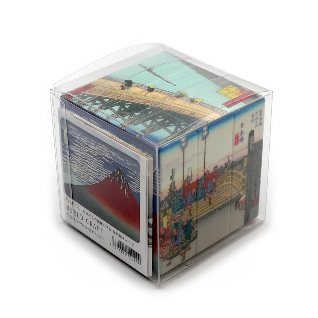World Craft Magic Cube, Japanese Regular Hexahedron Puzzle, Ukiyo-e Cube W6P-J1