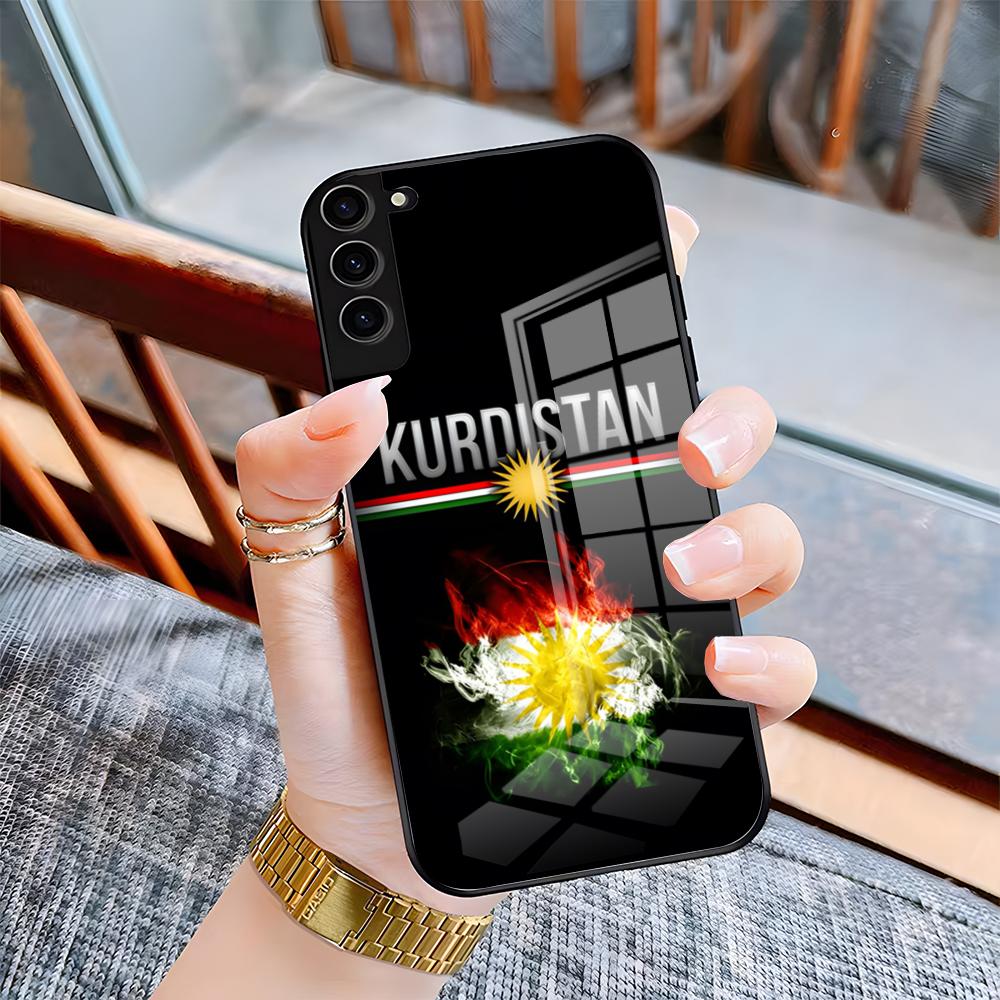 Чехол для телефона Флаг Курдистана Для Samsung S26 S25 Plus S20 S20 Plus S22 Ultra S23 FE S21 Plus S21 Ultra Стеклянная крышка